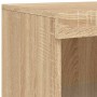 Aparador con luces LED roble Sonoma 162x37x100 cm de , Aparadores - Ref: Foro24-3209144, Precio: 226,79 €, Descuento: %