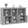 Aparador con luces LED gris hormigón 162x37x100 cm de , Aparadores - Ref: Foro24-3209173, Precio: 206,34 €, Descuento: %