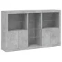 Aparador con luces LED gris hormigón 162x37x100 cm de , Aparadores - Ref: Foro24-3209173, Precio: 200,99 €, Descuento: %