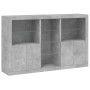Aparador con luces LED gris hormigón 162x37x100 cm de , Aparadores - Ref: Foro24-3209173, Precio: 206,34 €, Descuento: %