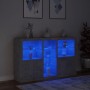 Aparador con luces LED gris hormigón 162x37x100 cm de , Aparadores - Ref: Foro24-3209173, Precio: 206,34 €, Descuento: %