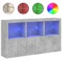Betongraues Sideboard mit LED-Leuchten 181,5 x 37 x 100 cm von , Sideboards - Ref: Foro24-3209152, Preis: 213,43 €, Rabatt: %