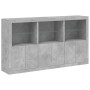 Aparador con luces LED gris hormigón 181,5x37x100 cm de , Aparadores - Ref: Foro24-3209152, Precio: 219,46 €, Descuento: %