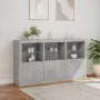 Betongraues Sideboard mit LED-Leuchten 181,5 x 37 x 100 cm von , Sideboards - Ref: Foro24-3209152, Preis: 213,43 €, Rabatt: %