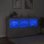 Concrete gray sideboard with LED lights 181.5x37x100 cm by , Sideboards - Ref: Foro24-3209152, Price: 213,43 €, Discount: %