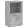 Concrete gray sideboard with LED lights 181.5x37x100 cm by , Sideboards - Ref: Foro24-3209152, Price: 213,43 €, Discount: %