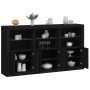 Aparador con luces LED negro 181,5x37x100 cm de , Aparadores - Ref: Foro24-3209150, Precio: 241,64 €, Descuento: %