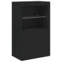 Sideboard mit LED-Leuchten schwarz 181,5x37x100 cm von , Sideboards - Ref: Foro24-3209150, Preis: 233,61 €, Rabatt: %