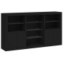 Aparador con luces LED negro 181,5x37x100 cm de , Aparadores - Ref: Foro24-3209178, Precio: 237,97 €, Descuento: %