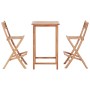 Set mesa y sillas de bar de jardín 3 pzas madera maciza roble de vidaXL, Conjuntos de jardín - Ref: Foro24-44671, Precio: 407...