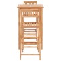 Set mesa y sillas de bar de jardín 3 pzas madera maciza roble de vidaXL, Conjuntos de jardín - Ref: Foro24-44671, Precio: 407...