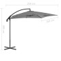 Sombrilla voladiza con palo de acero 250x250 cm antracita de vidaXL, Sombrillas - Ref: Foro24-44879, Precio: 153,90 €, Descue...