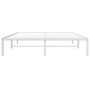 Estructura de cama de metal blanca 160x200 cm de , Camas y somieres - Ref: Foro24-373676, Precio: 90,94 €, Descuento: %