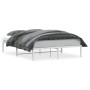 Estructura de cama de metal blanca 140x200 cm de , Camas y somieres - Ref: Foro24-373674, Precio: 83,73 €, Descuento: %