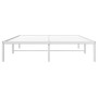 Estructura de cama de metal blanca 140x200 cm de , Camas y somieres - Ref: Foro24-373674, Precio: 83,73 €, Descuento: %