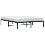 Estructura de cama de metal negro 150x200 cm de , Camas y somieres - Ref: Foro24-373657, Precio: 94,66 €, Descuento: %
