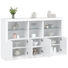 Aparador con luces LED blanco 162x37x100 cm de , Aparadores - Ref: Foro24-3209142, Precio: 244,75 €, Descuento: %
