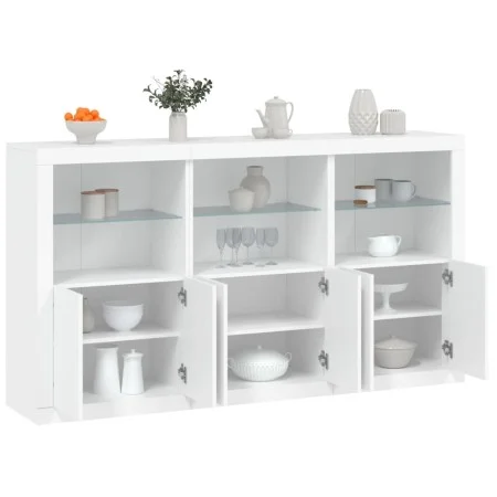 Sideboard with white LED lights 181.5x37x100 cm by , Sideboards - Ref: Foro24-3209149, Price: 241,48 €, Discount: %