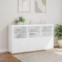 Sideboard with white LED lights 181.5x37x100 cm by , Sideboards - Ref: Foro24-3209149, Price: 241,48 €, Discount: %