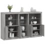 Aparador con luces LED gris Sonoma 162x37x100 cm de , Aparadores - Ref: Foro24-3209175, Precio: 270,35 €, Descuento: %