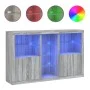 Sideboard with LED lights Sonoma gray 162x37x100 cm by , Sideboards - Ref: Foro24-3209175, Price: 263,05 €, Discount: %