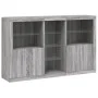 Sideboard with LED lights Sonoma gray 162x37x100 cm by , Sideboards - Ref: Foro24-3209175, Price: 263,05 €, Discount: %