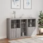 Sideboard with LED lights Sonoma gray 162x37x100 cm by , Sideboards - Ref: Foro24-3209175, Price: 263,05 €, Discount: %