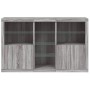Aparador con luces LED gris Sonoma 162x37x100 cm de , Aparadores - Ref: Foro24-3209175, Precio: 270,35 €, Descuento: %