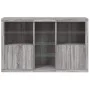 Sideboard with LED lights Sonoma gray 162x37x100 cm by , Sideboards - Ref: Foro24-3209175, Price: 263,05 €, Discount: %