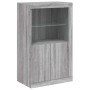 Aparador con luces LED gris Sonoma 162x37x100 cm de , Aparadores - Ref: Foro24-3209175, Precio: 270,35 €, Descuento: %