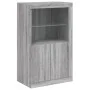 Sideboard with LED lights Sonoma gray 162x37x100 cm by , Sideboards - Ref: Foro24-3209175, Price: 263,05 €, Discount: %