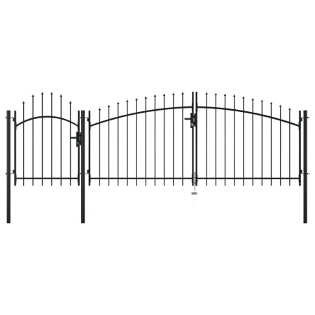 Schwarzes Gartentor aus Stahl, 1,75 x 4 m von vidaXL, Gartentore - Ref: Foro24-144363, Preis: 310,63 €, Rabatt: %