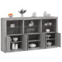 Aparador con luces LED gris Sonoma 181,5x37x100 cm de , Aparadores - Ref: Foro24-3209154, Precio: 300,60 €, Descuento: %