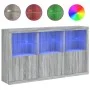 Aparador con luces LED gris Sonoma 181,5x37x100 cm de , Aparadores - Ref: Foro24-3209154, Precio: 287,47 €, Descuento: %