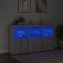 Aparador con luces LED gris Sonoma 181,5x37x100 cm de , Aparadores - Ref: Foro24-3209154, Precio: 300,60 €, Descuento: %