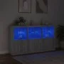 Aparador con luces LED gris Sonoma 181,5x37x100 cm de , Aparadores - Ref: Foro24-3209154, Precio: 287,47 €, Descuento: %