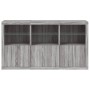 Aparador con luces LED gris Sonoma 181,5x37x100 cm de , Aparadores - Ref: Foro24-3209154, Precio: 300,60 €, Descuento: %