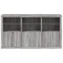 Aparador con luces LED gris Sonoma 181,5x37x100 cm de , Aparadores - Ref: Foro24-3209154, Precio: 287,47 €, Descuento: %