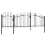 Schwarzes Gartentor aus Stahl, 1,75 x 4 m von vidaXL, Gartentore - Ref: Foro24-144363, Preis: 310,63 €, Rabatt: %