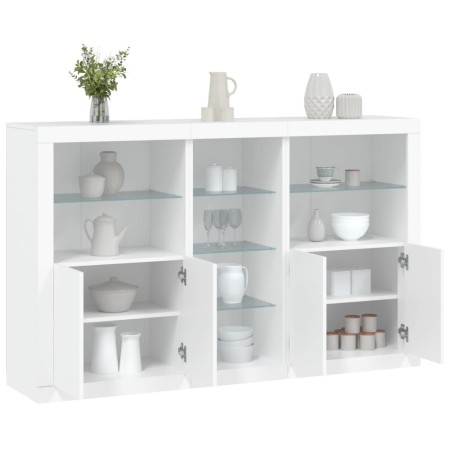 Aparador con luces LED blanco 162x37x100 cm de , Aparadores - Ref: Foro24-3209170, Precio: 247,78 €, Descuento: %