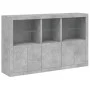 Aparador con luces LED gris hormigón 162x37x100 cm de , Aparadores - Ref: Foro24-3209145, Precio: 210,89 €, Descuento: %