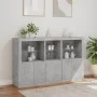 Sideboard mit betongrauen LED-Leuchten 162x37x100 cm von , Sideboards - Ref: Foro24-3209145, Preis: 210,89 €, Rabatt: %