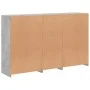 Sideboard mit betongrauen LED-Leuchten 162x37x100 cm von , Sideboards - Ref: Foro24-3209145, Preis: 210,89 €, Rabatt: %