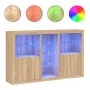Sideboard with Sonoma oak LED lights 162x37x100 cm by , Sideboards - Ref: Foro24-3209172, Price: 207,18 €, Discount: %