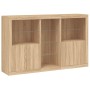 Aparador con luces LED roble Sonoma 162x37x100 cm de , Aparadores - Ref: Foro24-3209172, Precio: 212,78 €, Descuento: %