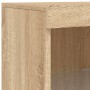 Aparador con luces LED roble Sonoma 162x37x100 cm de , Aparadores - Ref: Foro24-3209172, Precio: 212,78 €, Descuento: %