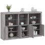 Aparador con luces LED gris Sonoma 162x37x100 cm de , Aparadores - Ref: Foro24-3209147, Precio: 284,27 €, Descuento: %