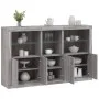 Aparador con luces LED gris Sonoma 162x37x100 cm de , Aparadores - Ref: Foro24-3209147, Precio: 278,07 €, Descuento: %