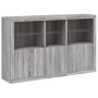 Aparador con luces LED gris Sonoma 162x37x100 cm de , Aparadores - Ref: Foro24-3209147, Precio: 284,27 €, Descuento: %