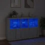 Aparador con luces LED gris Sonoma 162x37x100 cm de , Aparadores - Ref: Foro24-3209147, Precio: 278,07 €, Descuento: %